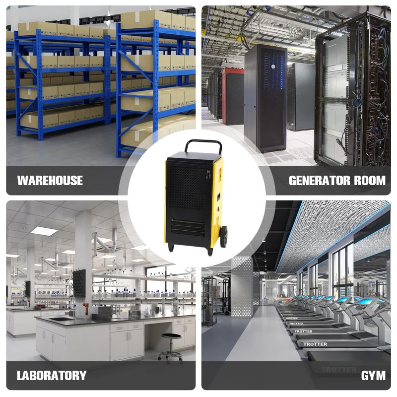 70L/D Industrial Commercial Dehumidifier with Hose for Basements in Homes and Job Sites in Large Spaces up to 2250 Sq. Ft