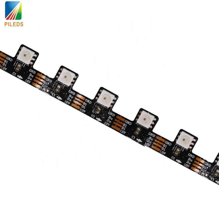 s shape led pixel strip addressable ws2815 ws2813 60leds/m 12V bendable 8mm width led light strip