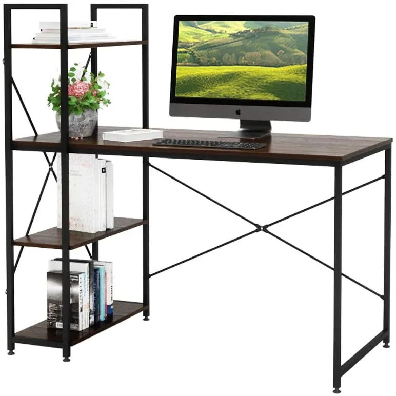 AILICHEN Simple computer desktop desk, home minimalist integrated desk bookshelf
