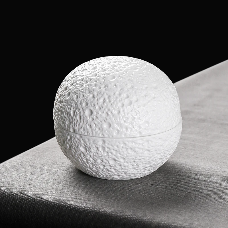 4 inch Stone Molecular cuisine Food Bowl volcanic stone spherical Jewelry box creative porcelain lunar bowl for 5 Star Hotel