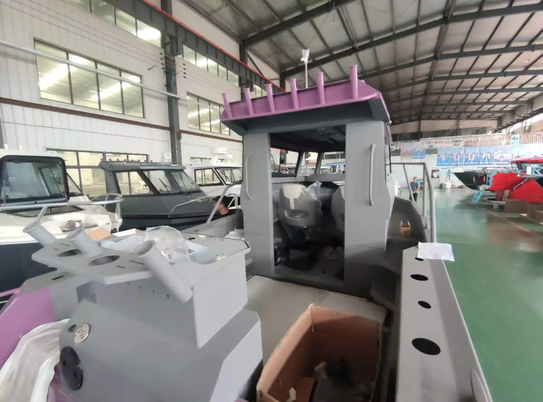 2024 new 6.85 meters Easycraft aluminum fishing boats luxury yacht with cabin for fishing speed boats for sale