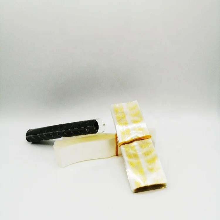 Clear with gold logo Perforated Shrink Bands Heat Shrink Wrap Film Shrink Seal Bands for tube