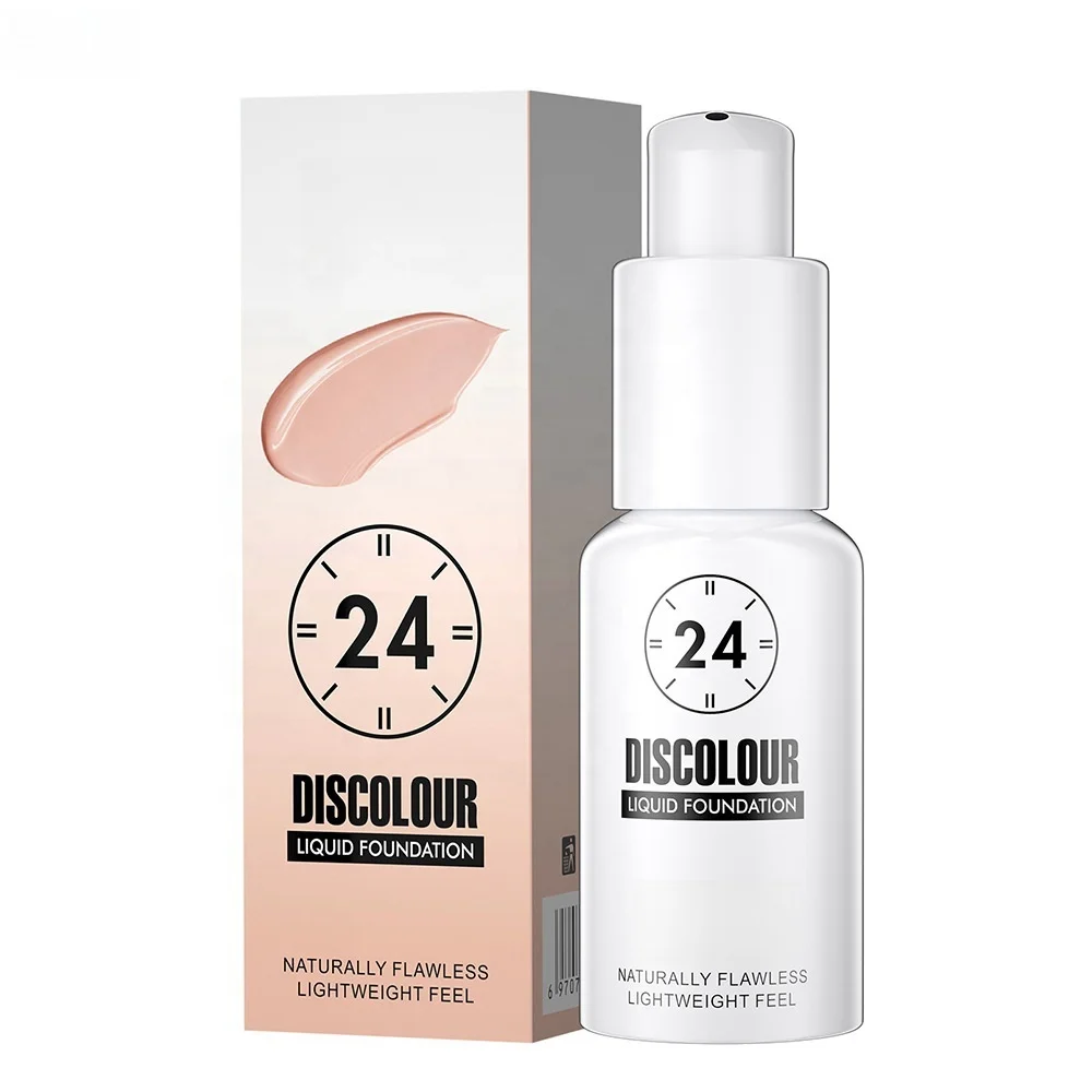 High Quality Warm Skin Color Changing Foundation Full Coverage Oil Control Waterproof Private Label Lady Based Makeup Cosmetics