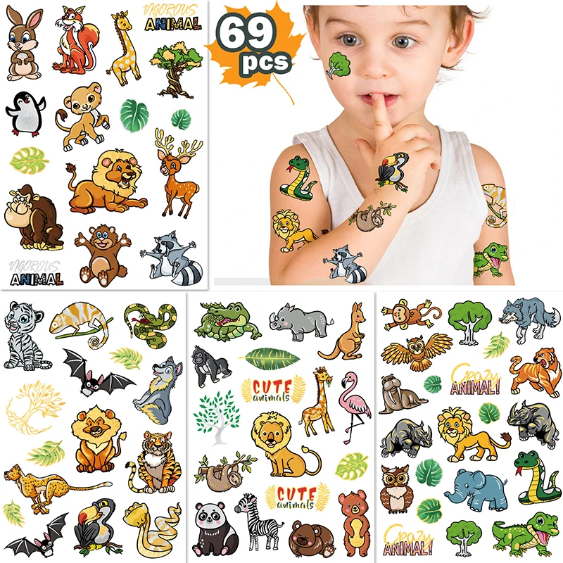 Custom Cartoon Party tattoo Non-toxic Premium Quality Skin Safe Body Temporary Sticker Tattoo For Kids