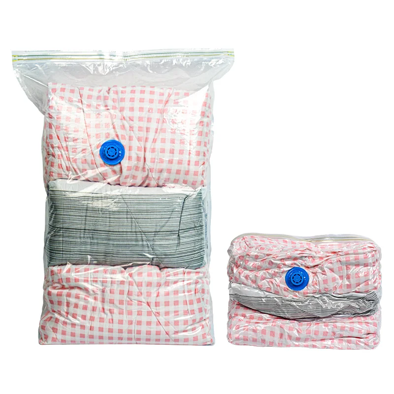 Transparent Best Sale PAPE Plastic Zip Sealer Space Saver Travel Compressed Bag Cube Vacuum Storage Bag