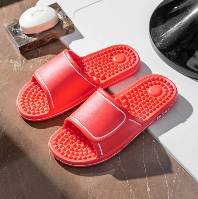 Home massage slippers four seasons indoor anti-slip soft bottom deodorant hotel bath couple slippers male wholesale