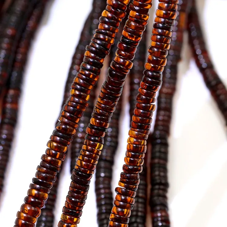 Hot sale round brilliant cut natural amber  beads  stone amber necklace for diy jewelry making