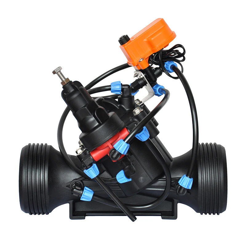 3 Inch Three Ways Manual Hydraulic Pressure Reducing Solenoid Valve for Drip Irrigat(With solenoid Valve)