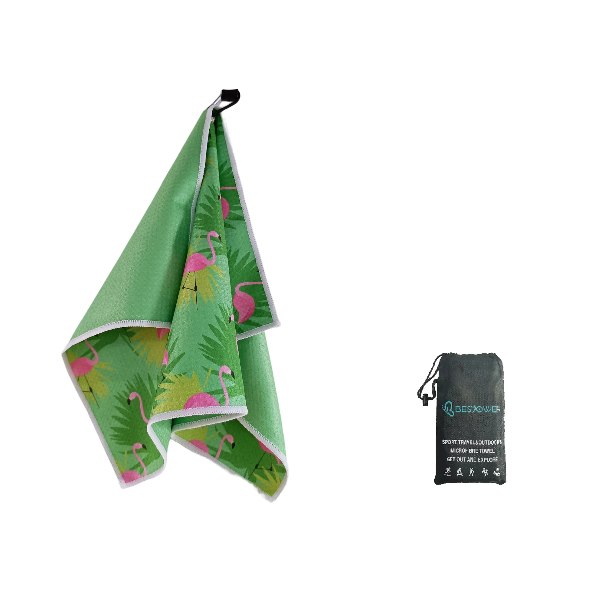 Golf waffle towels lint free microfiber towel printed logo towel