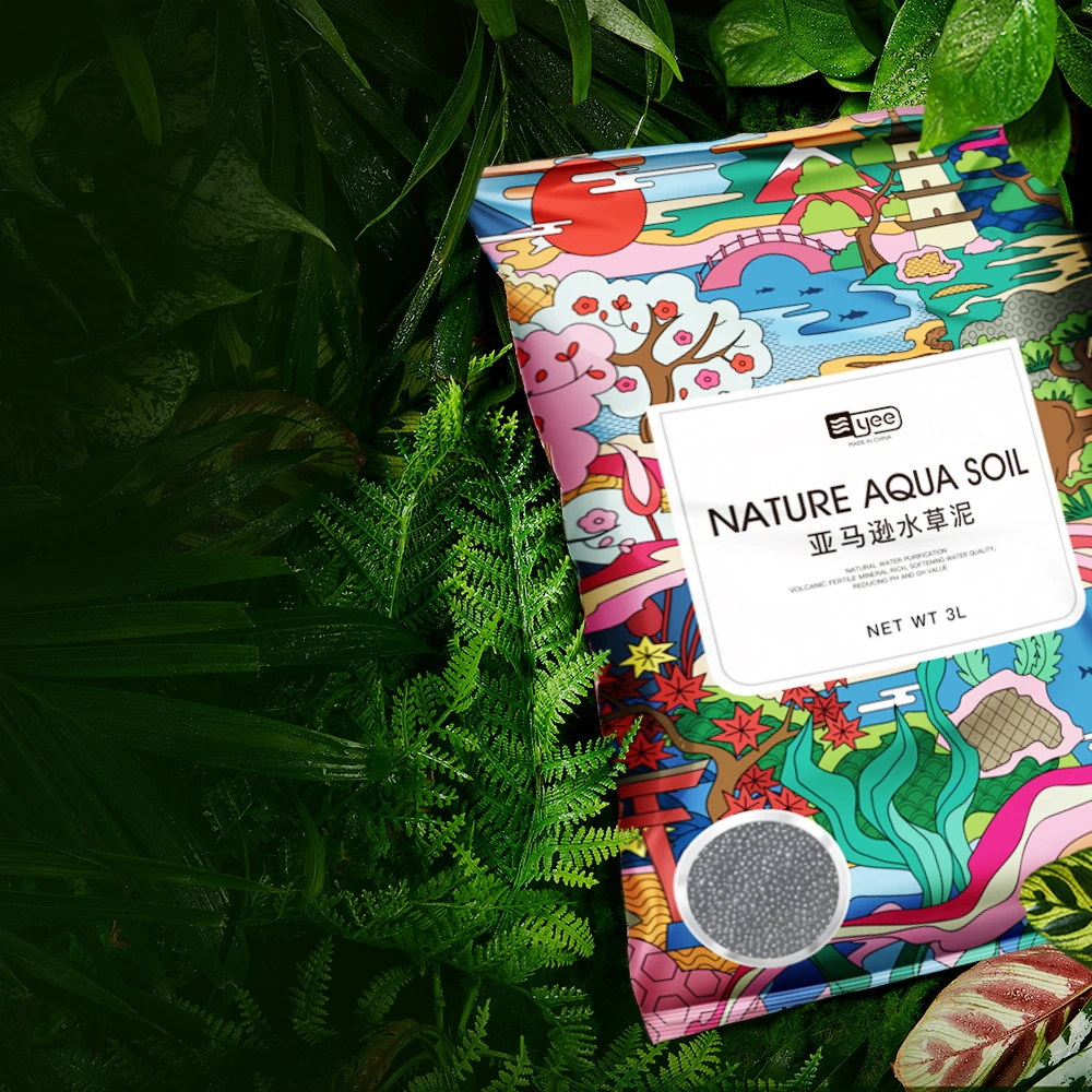 2024 New wn Aquarium Planted Aquarium Substrate Sand Soil Fertilizer Mud for Fish Tank Plants Aqua Soil for Fish Tanks