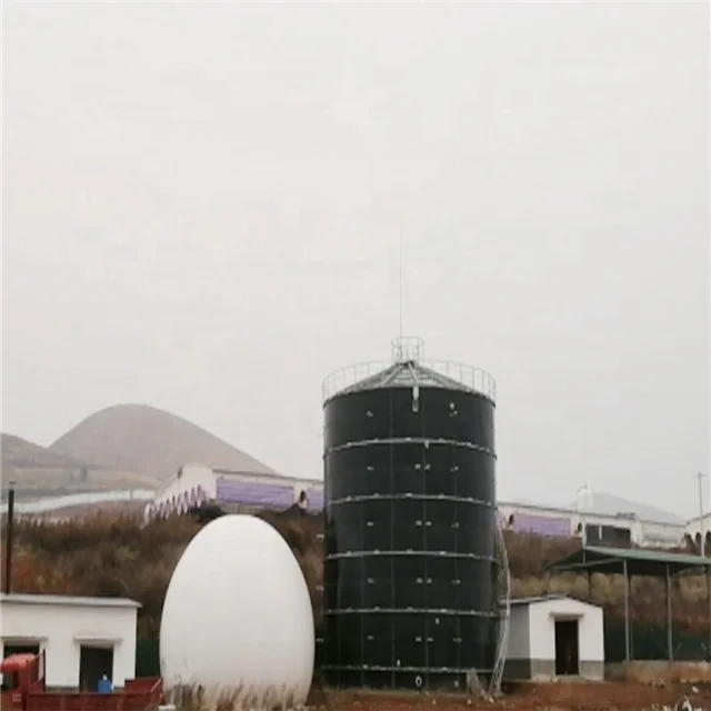 WS Glass Fused To Steel Bolted tank with  Double Membrane Biogas Holder, Gas Holder, for Biogas plant