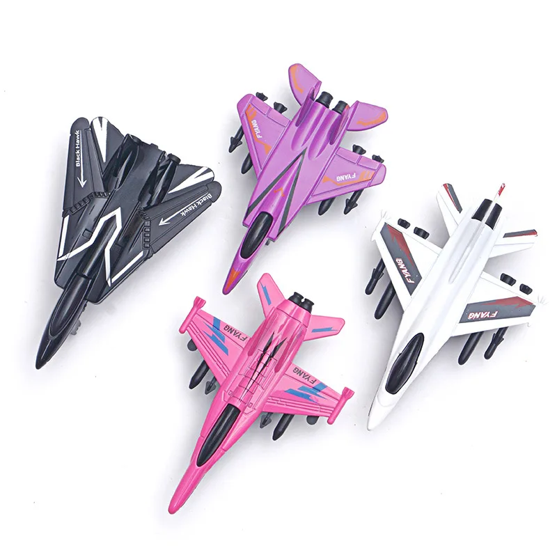 4PCS Diecast Plane Mini Toys Fighter Jet Alloy Diecast Models Toys Airplane Simulation Diecast Toy Sets For Kids