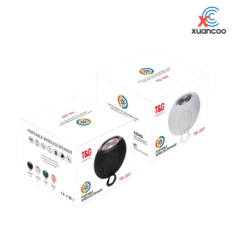 Outdoor Bass LED Light Wireless Speaker Party Portable Mini Smart Stereo Speakers TG337