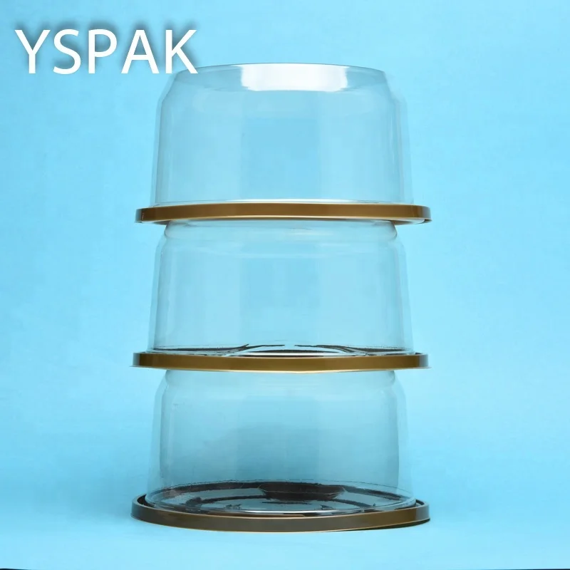 Disposable clear custom plastic cake box dome cover cake packing box