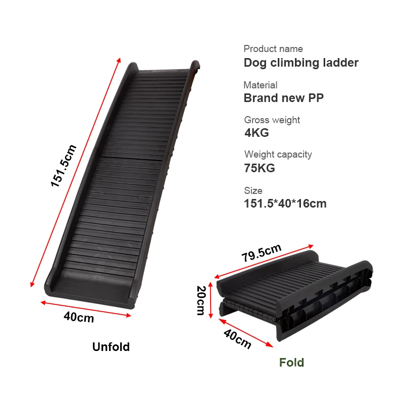 Elevon Folding Pet Ramp Portable Lightweight Dog Cat Ramp, Great Traction, Suitable for All Cars