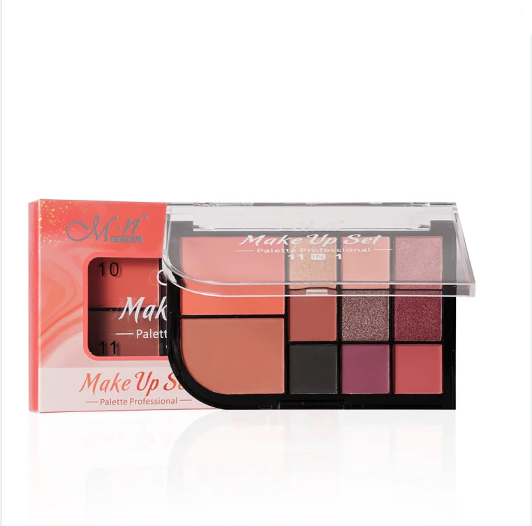 Menow E4103 OEM\ODM private label makeup 11 color eyeshadow palette waterproof Eye Shadow set women cosmetics factory wholesale