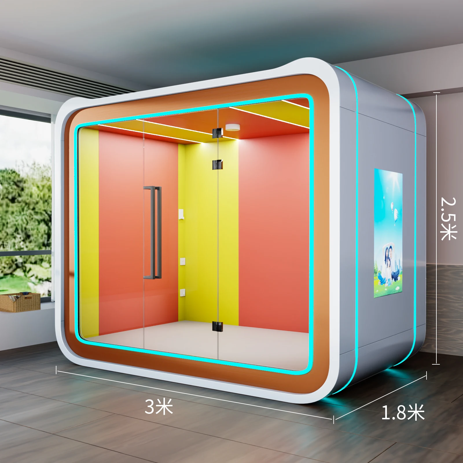Privacy Acoustic Mobile Silence Soundproof Phone Pod 2 Persons Meeting Booths