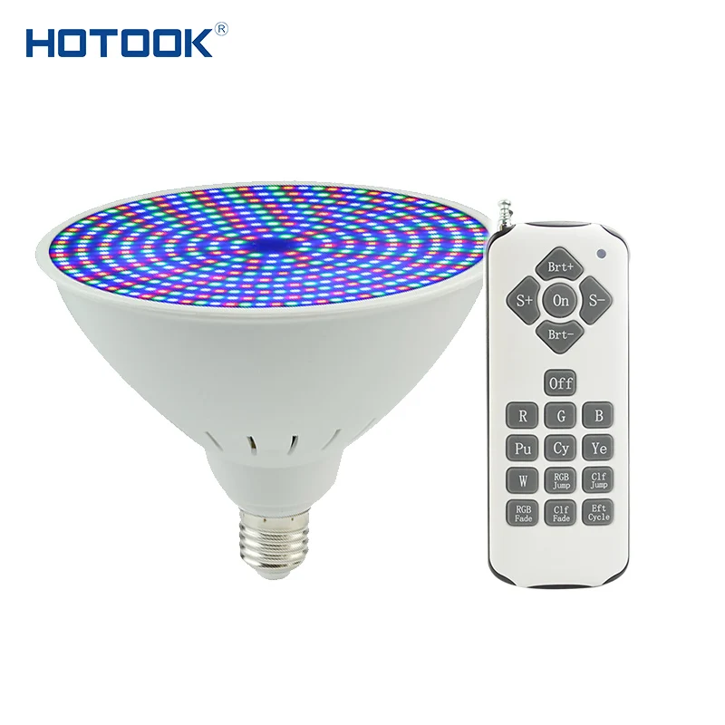 HOTOOK Swimming Pool Light 300W Replacent 12V 120V PAR56 E26 E27 LED Color Changing Pool Light Replacement Bulbs