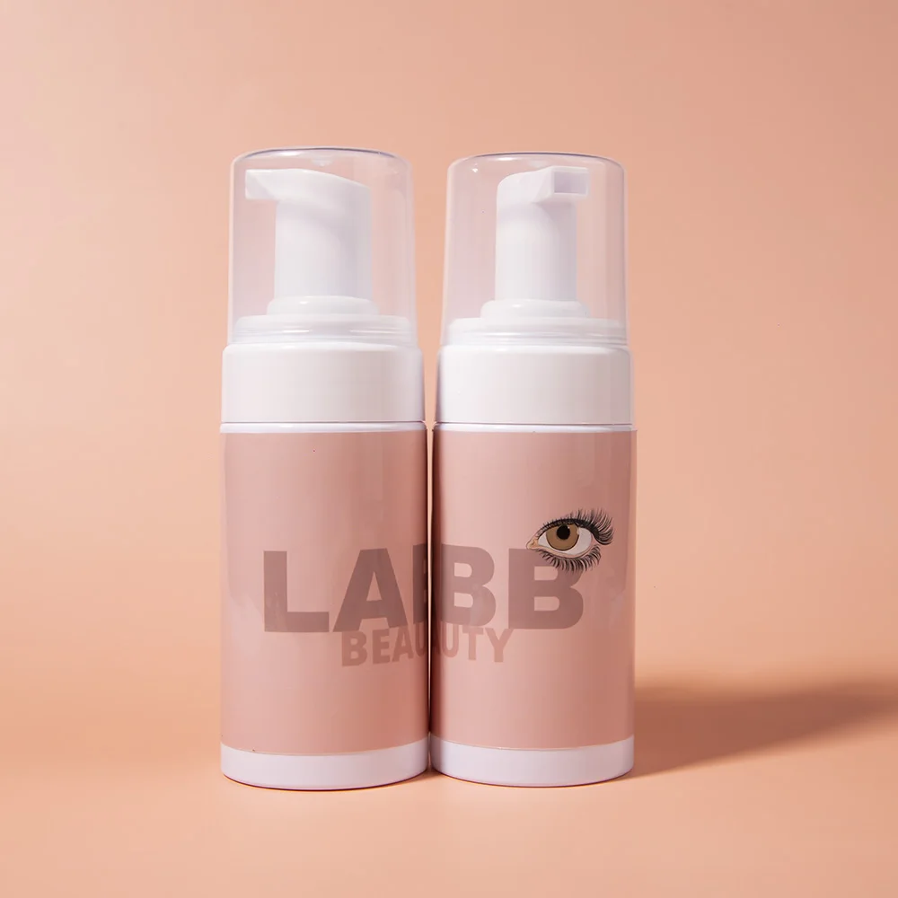 Wholesale Lash Foam Cleanser Sample Vegan Foaming Cleaning Eyelash Foaming Custom Logo Eyelashes Shampoo with brush set