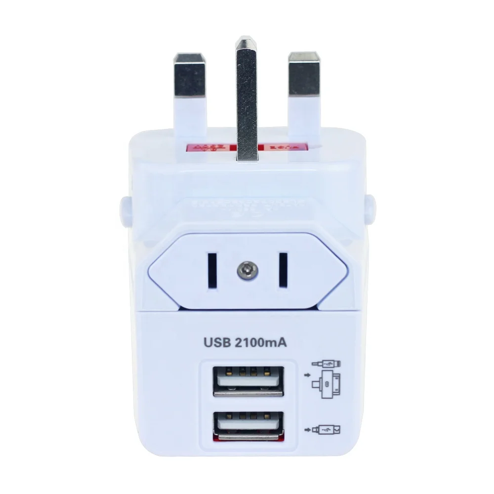 Manufacture Direct Selling Universal Power Step Down 220v To 110v Voltage Converter 2 Usb International Travel Adapter