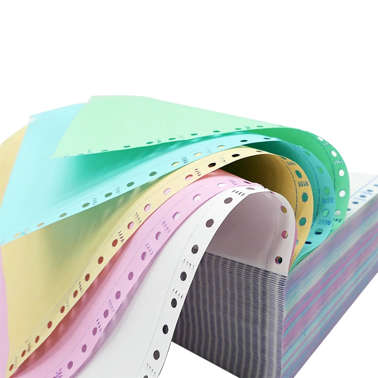 High Quality Wholesale NCR Paper 1 2 3 4 5 6 7 PLY A4 Cfb Cb Cf Carbonless NCR Computer Paper For Dot Matrix Printer