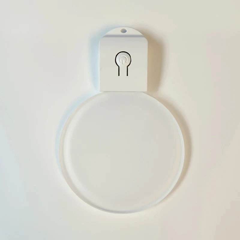 Personalized white plain Acrylic LED light bulb sublimation Christmas ornaments