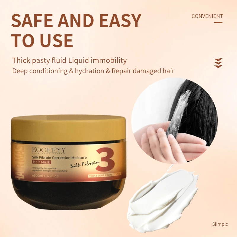 KOGEEYY Professional Brazilian Keratin Hair Treatment Shampoo And Conditioner Set OEM Sulfate Free Repair Hair Oil Salon Shampoo