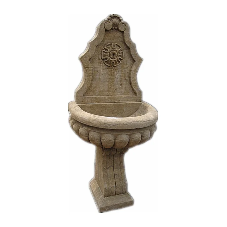 MAF222 Marble Stone Antiqued Finished Waterfall Wall Fountain