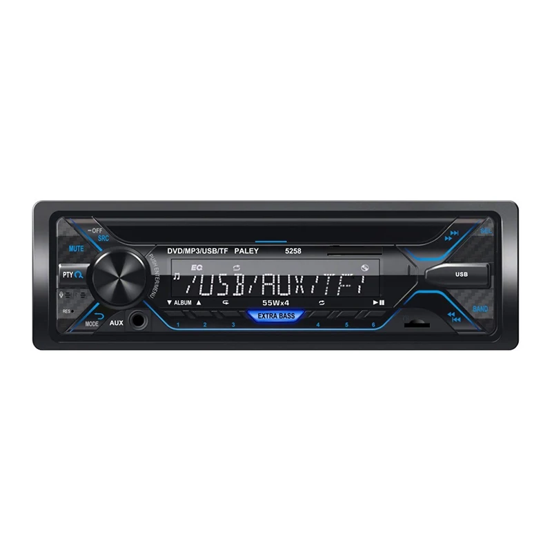 Single Din In Dash Electronic Anti- Shock CD DVD FM / AM / RDS Radio Stereo Aux SD Card Slot Car Mp3 Mp5 Multimedia Player