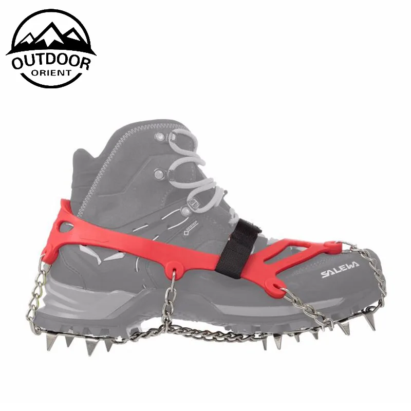 manufacturer for Anti Slip Snow ice hiking crampons Climbing Ice Grips Stainless Steel Spikes Shoes Safe Protect hiking Crampons