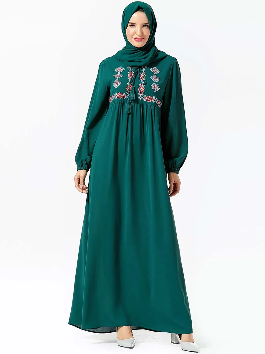 Abaya Fashion Muslim Woman Maxi Turkish Clothes Dresses For Arabic Women Muslim Dress 2020 Pakistan Burka Women-burqa (No Scarf)