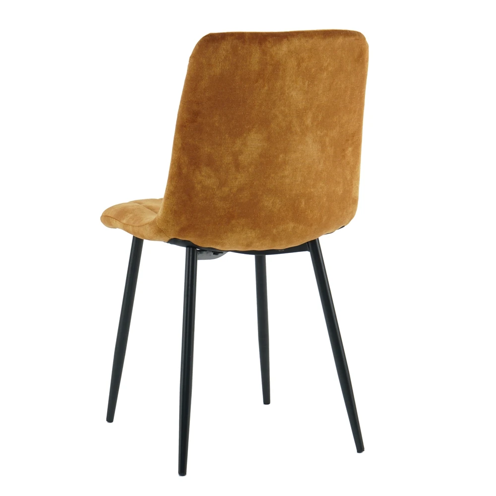 Best Quality Modern Black Painting Legs Velvet fabric Dining Room Chair