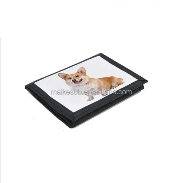 Advertising Sublimation Black Custom Logo Wallet for kids