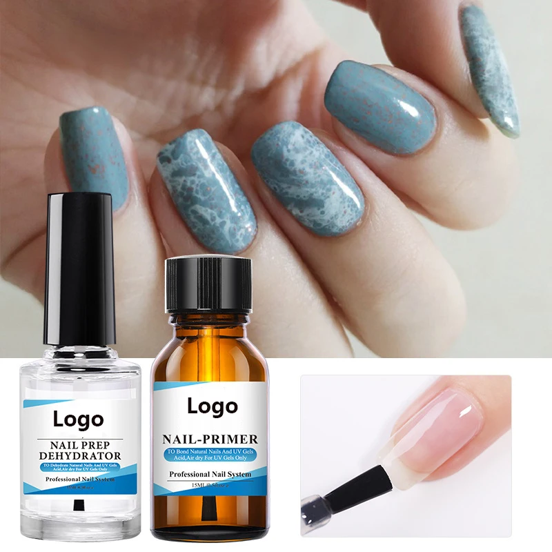 Nail Prep Dehydrator and Nail Primer X-strength No Burn Non Acid Protein Bond Primer for Acrylic Powder and UV Gel Nail Polish