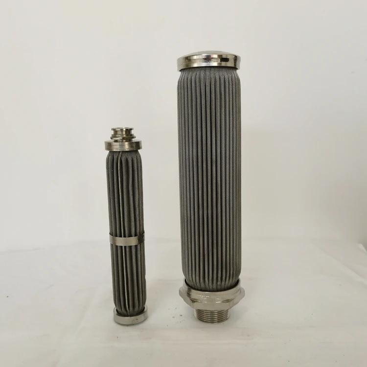 Mechanical filter cartridge 0.2 micro sintered stainless steel filter element with sintered felt