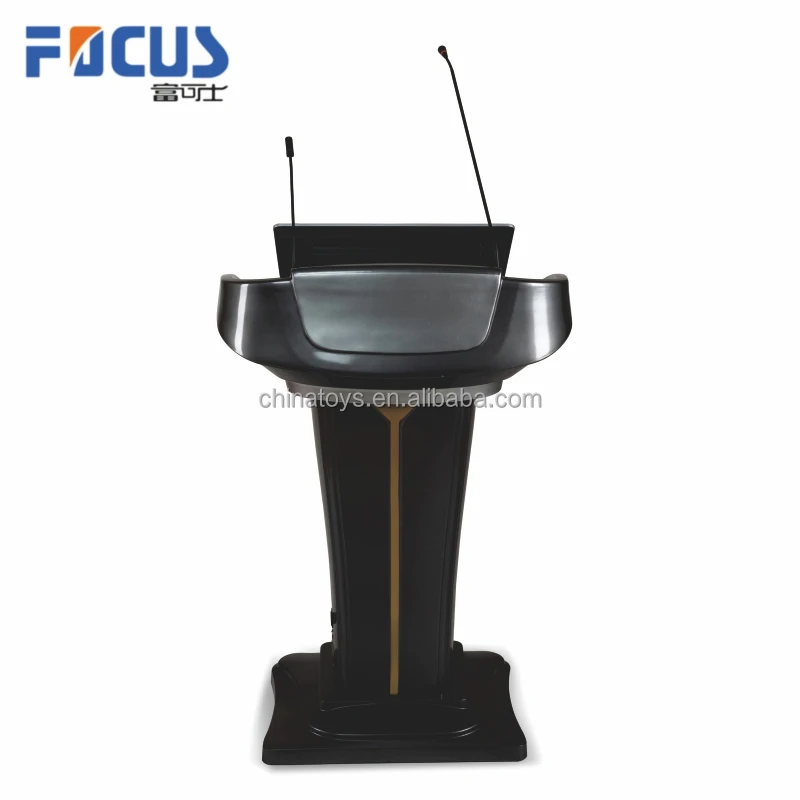 Modern smart lectern table PE plastic digital podium for conference and class