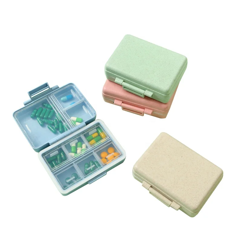 Weekly Pill Box Pill Organizer Weekly Vitamin Containers Moisture-proof 9-compartment Pill Box Medicine Storage Organizer