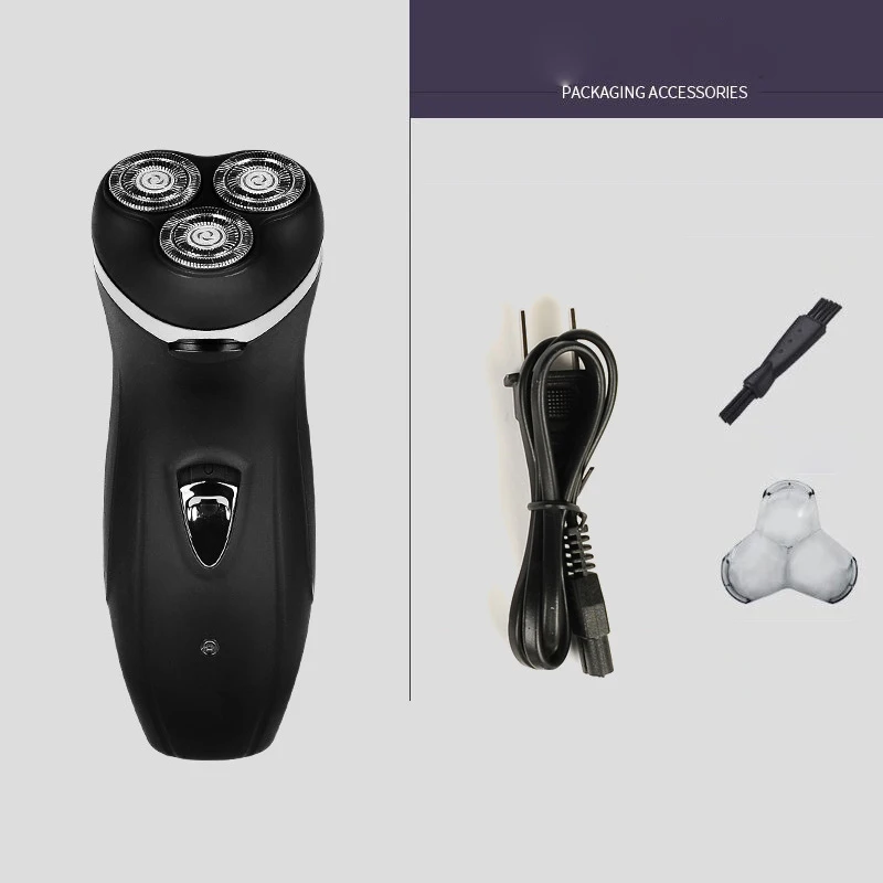 Multi-function  double-ring three-head electric shaver washable multi-function razor for men