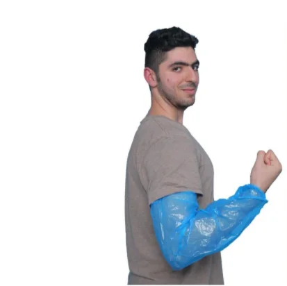 Нетканый одноразовый водонепроницаемый пластиковый чехол на руку, зеленый синий белый черный