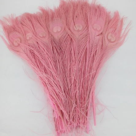 Bulk Sale Natural Long palsitic Red Peacock Feathers for Costume