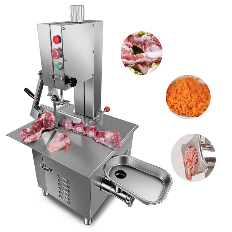 Factory direct butcher supplies automatic goat meat bone cutter cutting machine with meat grinder