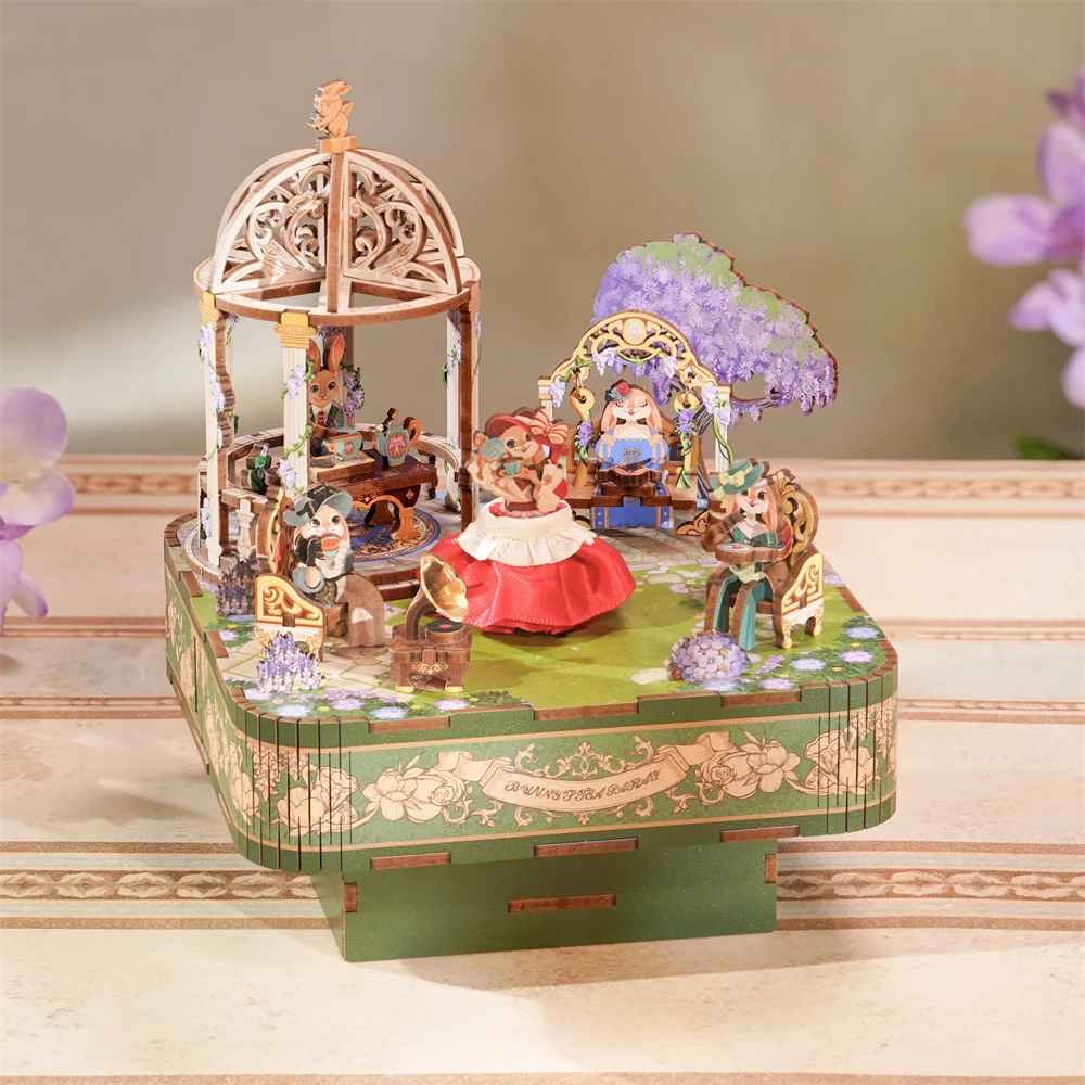 Tonecheer Waltz In the Garden TQ035 Creative Music Box Handmade Diy Music Box Diy Adult Puzzle Toys Gifts Home Ornaments
