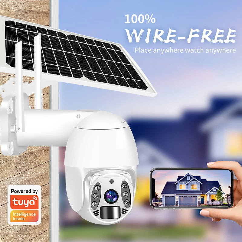 2022 New Arrival CCTV System 300W CMO PIR Battery Security Wireless Wifi 4G Camera CCTV Camera Speed Dome IP Ptz 4G Solar Camera
