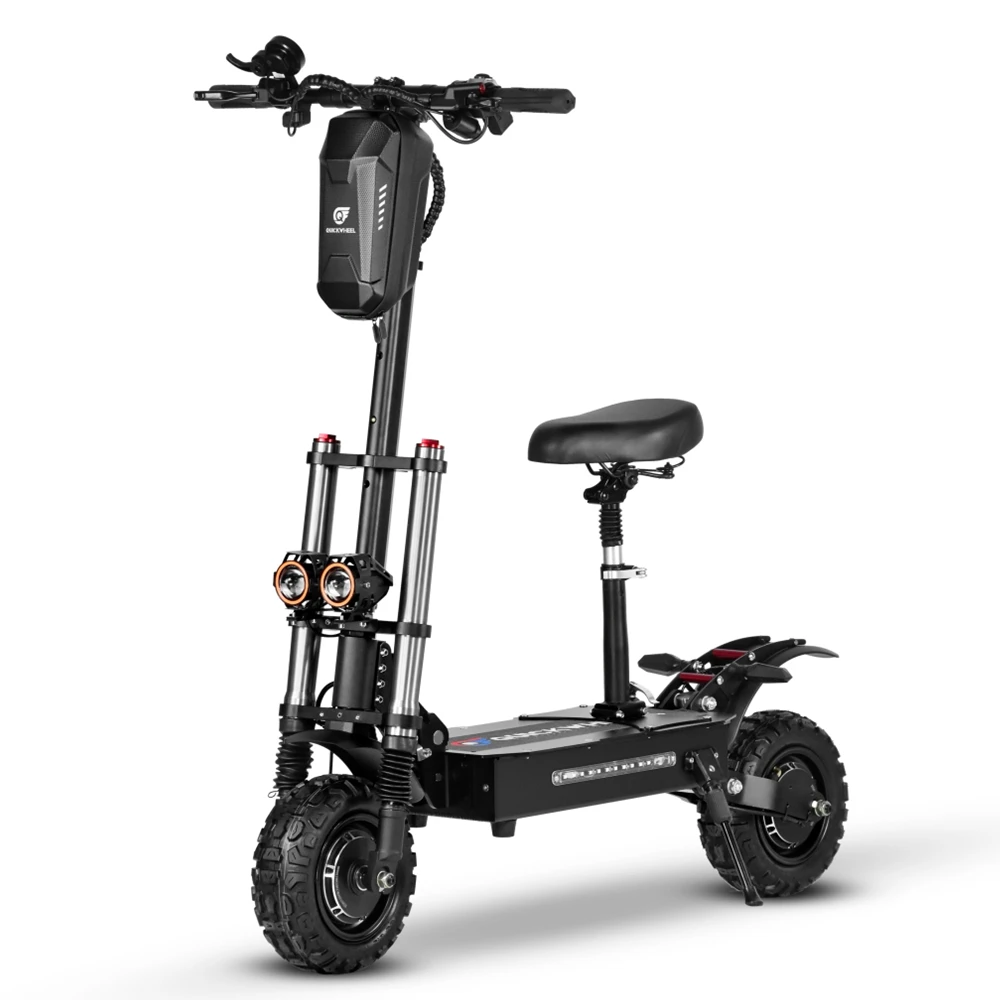 Quickwheel Eec/Coc 2 Wheel 6000W 10000W Fat Tire Electric Scooter 60V 38.4Ah 85km/h 11 Inch Scooter Electric Adult