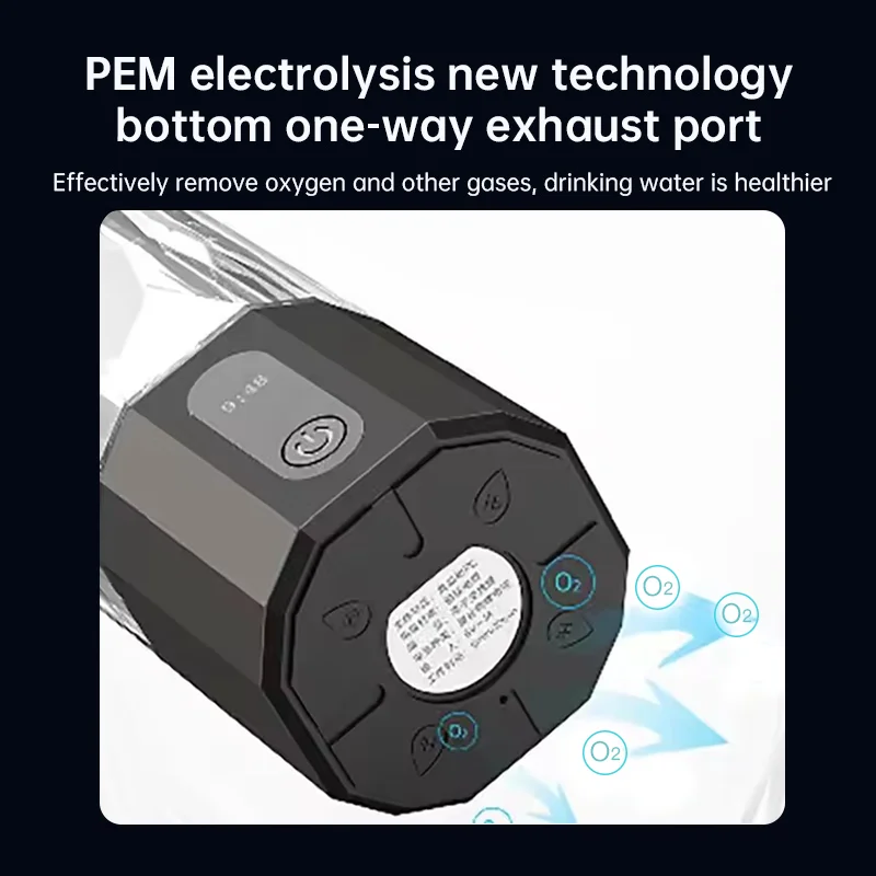 2025 New Factory Offer 2-in-1 Portable Hydrogen Generator Electric Hydrogen Water Bottles Cup 6000ppb Body Healthcare Gifts