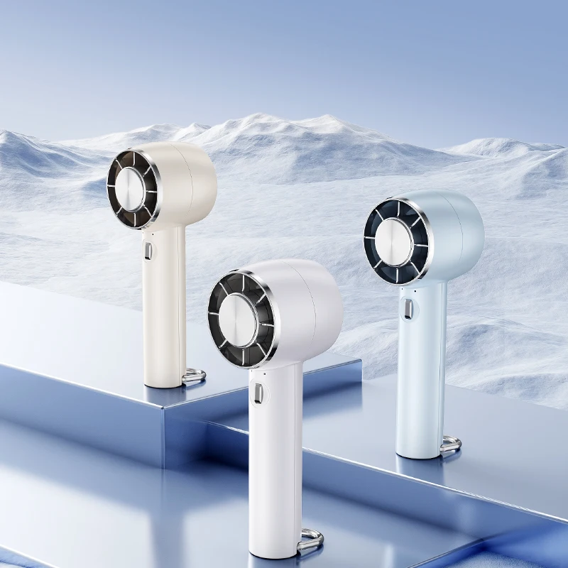 Shenzhen factory wholesale 1800mah USB mini fan rechargeable portable fan hand standing fan with hanging hook