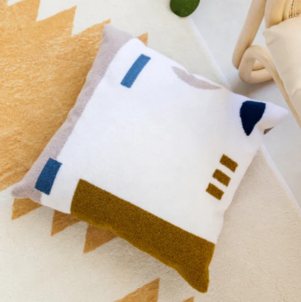 Cheersee colorful cream modern accent pillow cases italian embroidered 60 x 60 cushion covers with hidden zipper