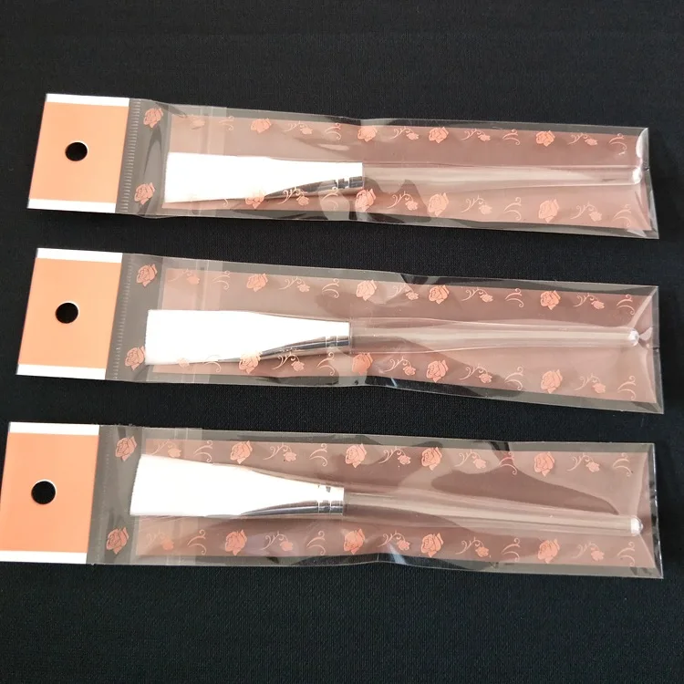  Hot Sale Cheap Plastic Transparent Hollow Handle Nylon Hair Makeup Brush Cosmetic Tools Facial