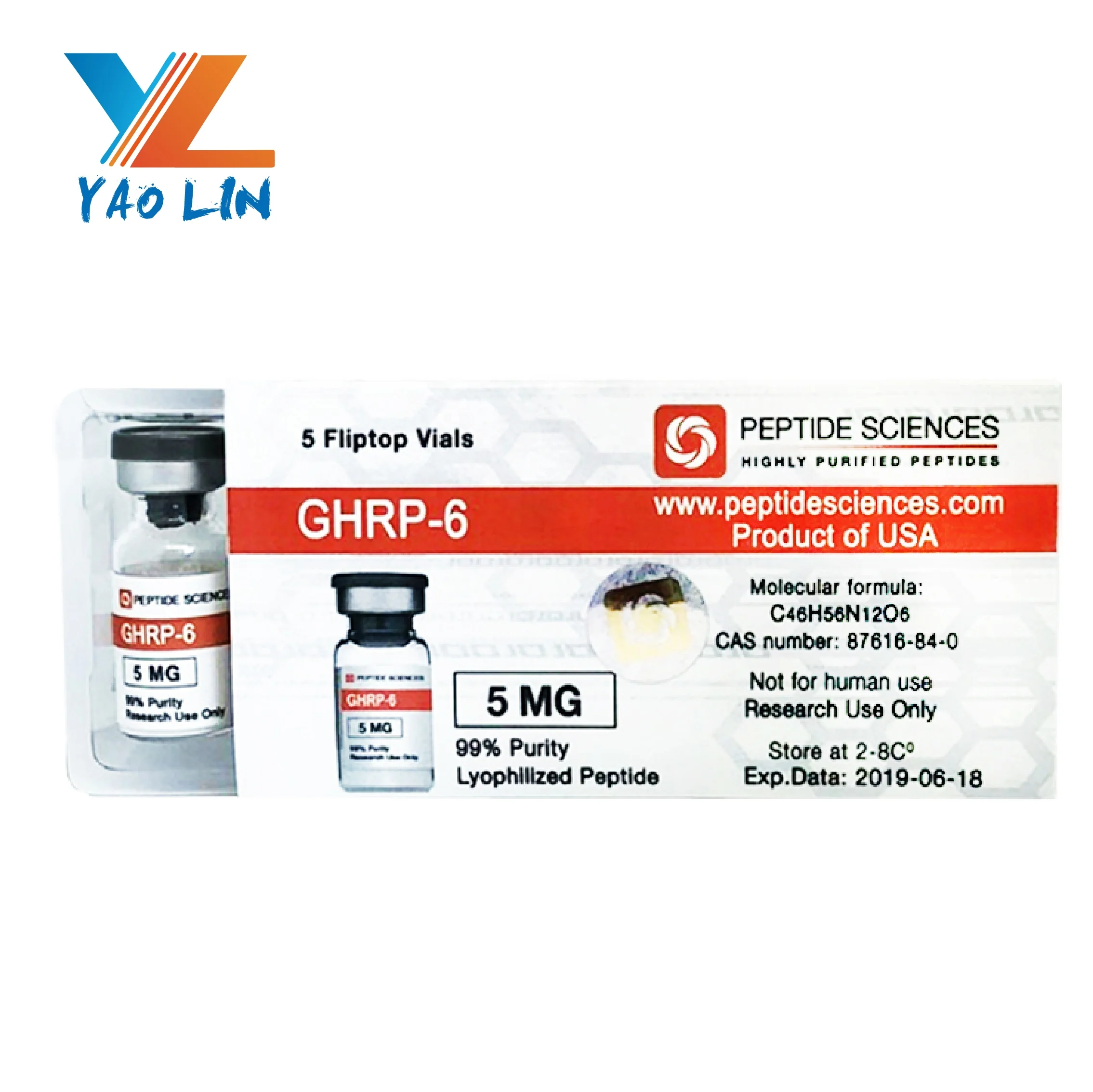 custom printing 2ml x 10 bottles 10IU vial H G H packaging boxes for peptides