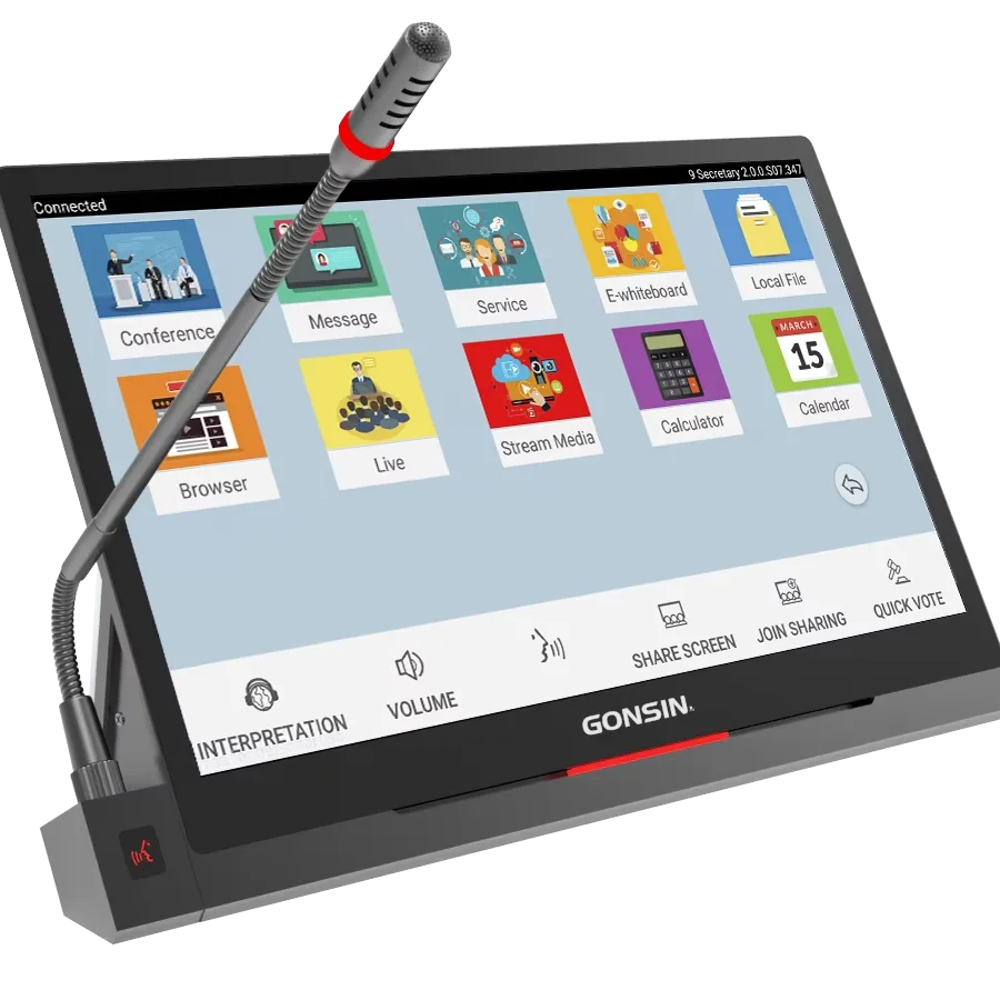 Paperless Conference Video Motorized Smart Conference System Desktop